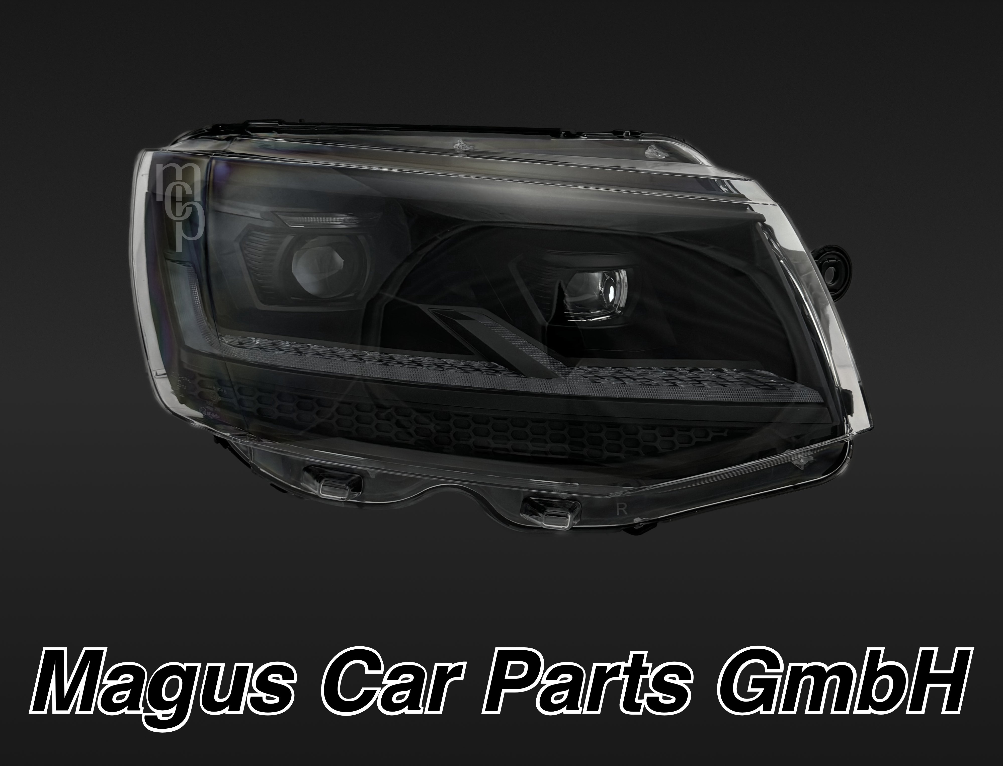 Voll LED Scheinwerfer Set für VW T6 (2015–2019) Schwarz - DRL, dyn. Blinker (H7)