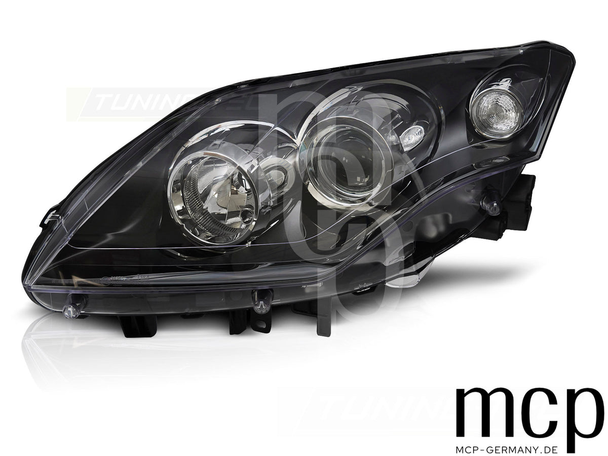 Scheinwerfer links für Renault Laguna III (2007 bis 2011) in Schwarz – MCP Produktbild