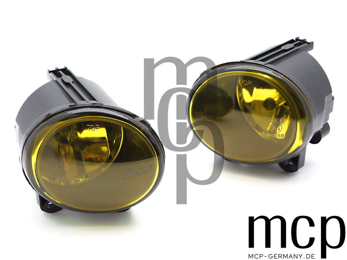 Nebelscheinwerfer Set für BMW 3er E92 / E93 / F07 / F10 / F11 / F22 / F23 in Gelb – Gesamtansicht