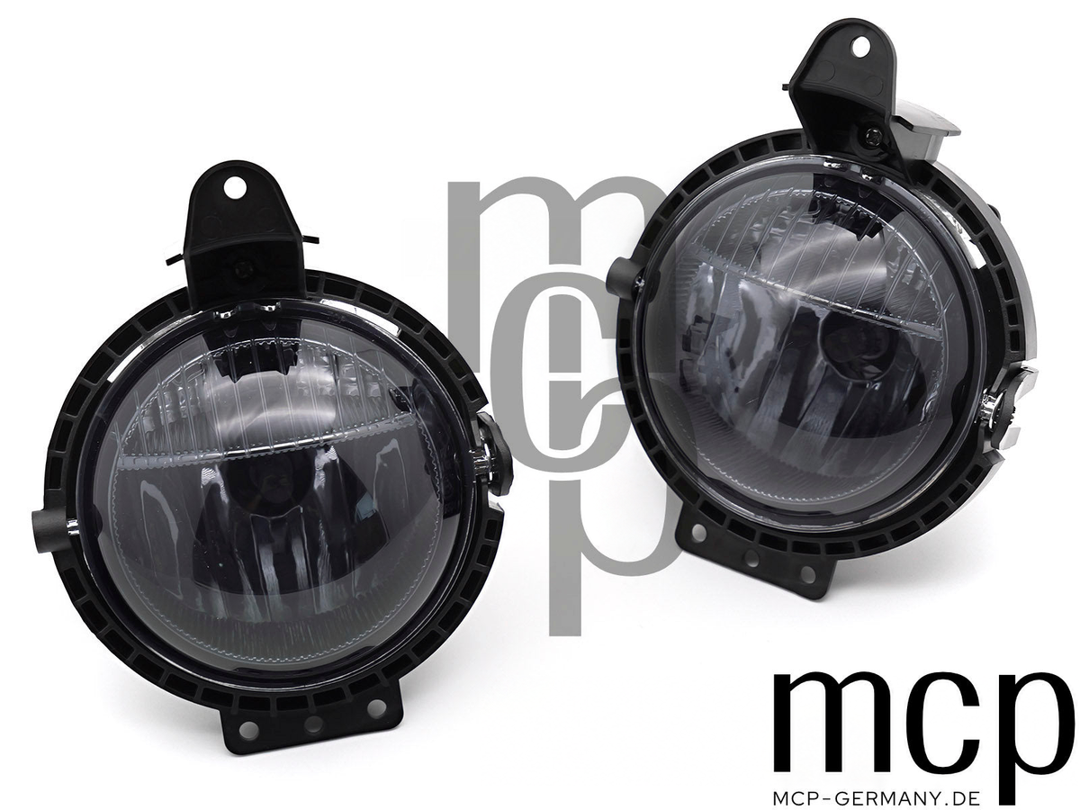 Nebelscheinwerfer Set mit Tagfahrlicht für Mini Cooper R55 / R56 / R57 / R58 / R59 in Smoke – Gesamtansicht