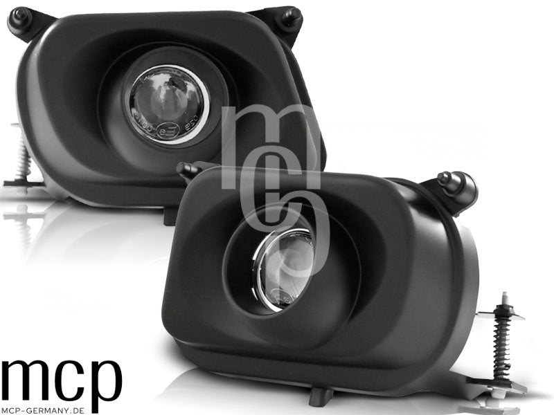 Projektor Nebelscheinwerfer Set für Mercedes W210 (1995 bis 05/1999) in Schwarz – Gesamtansicht