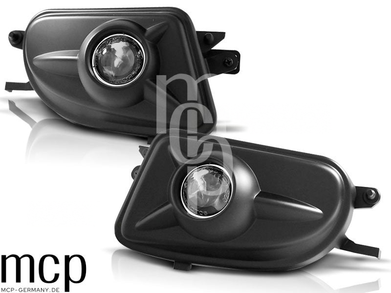 Projektor Nebelscheinwerfer Set für Mercedes W210 / CLK/ SLK in Schwarz – Gesamtansicht