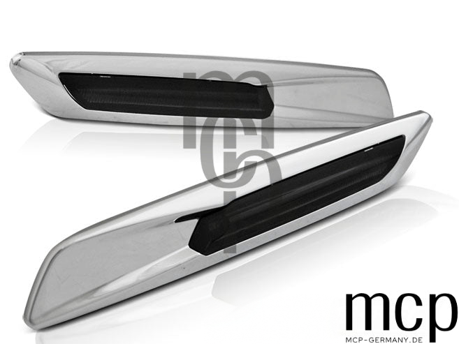 LED Seitenblinker Set für BMW E60/ E90/ E92/ E82 in Silber/Smoke