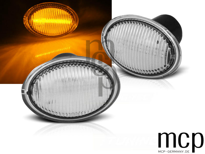LED Seitenblinker Set für Fiat 500 / Ford KA / Lancia Ypsilon in Weiß