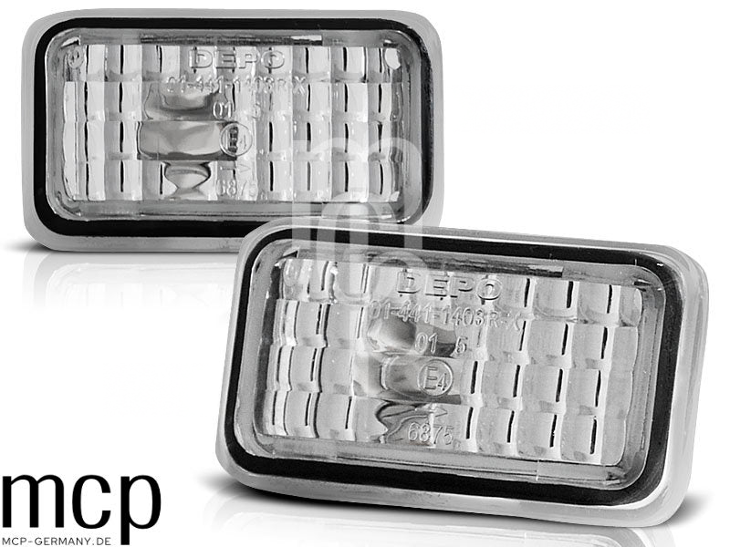 Seitenblinker Set für VW Golf I Golf II Corrado Jetta in Chrom