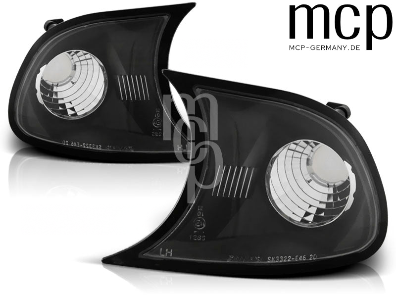 Frontblinker Set für BMW 3er E46 Coupé (09/2001 bis 03/2003) in Schwarz