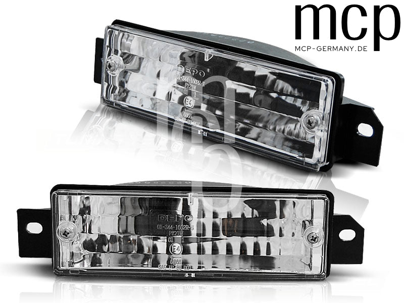 Frontblinker Set mit Standlicht für BMW 3er E30 Limousine / Touring / Coupé / Cabrio (1987 bis 06/1994) in Chrom