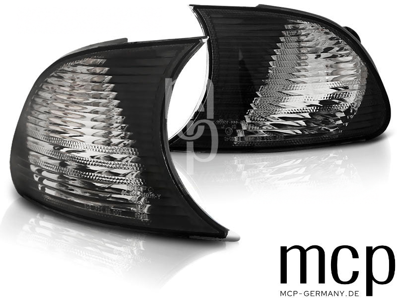 Frontblinker Set für BMW 3er E46 Coupé / Cabrio (09/2001 bis 03/2003) in Smoke