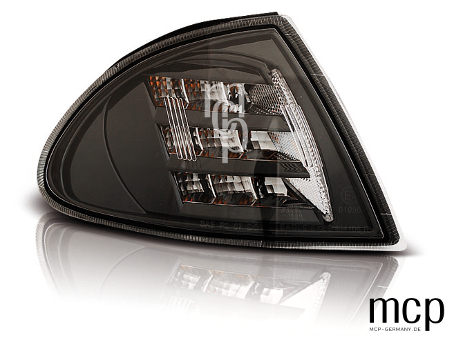 LED Frontblinker Set für BMW 3er E46 Limousine / Touring (05/1998 bis 08/2001) in Schwarz – weitere Ansicht