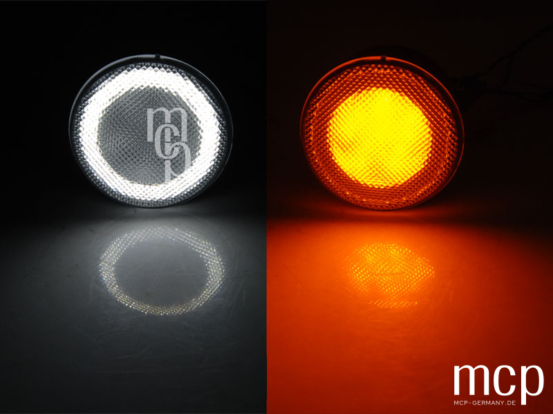 LED Frontblinker Set mit Standlicht für Chrysler Jeep Wrangler JK (2007 bis 2018) in Smoke – weitere Ansicht