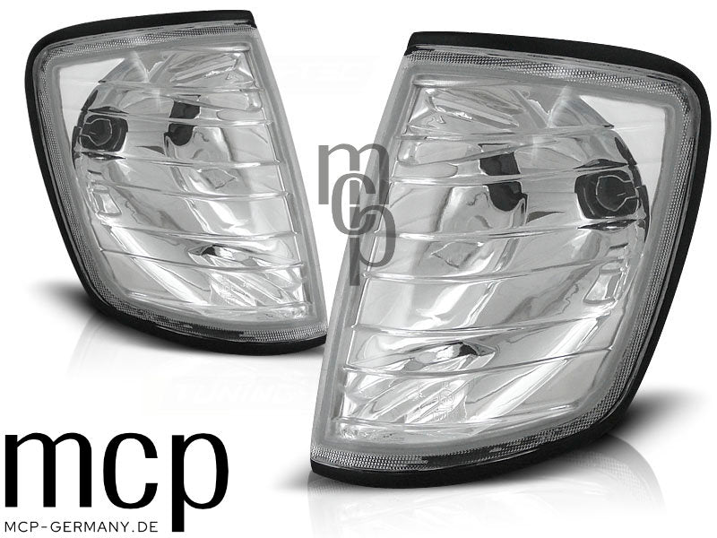 Frontblinker Set für Mercedes W124 E-Klasse (01/1985 bis 06/1995) in Chrom