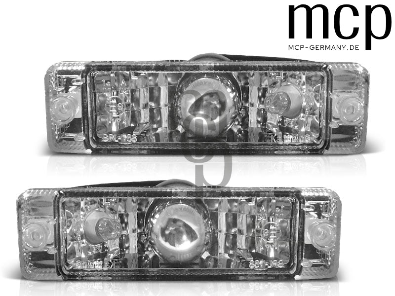 Frontblinker Set mit Standlicht für VW Golf I / Golf II / Jetta in Chrom
