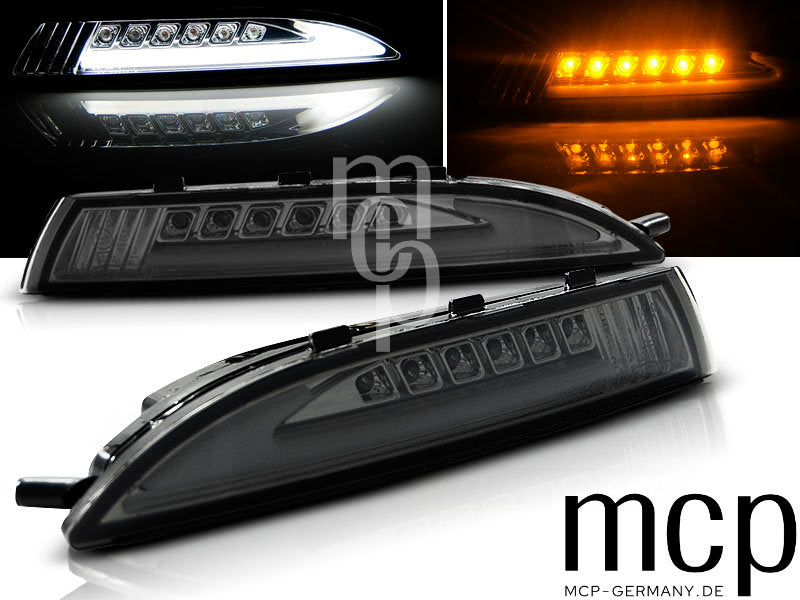LED Frontblinker Set mit Standlicht für VW Scirocco (2008 bis 04/2014) in Smoke