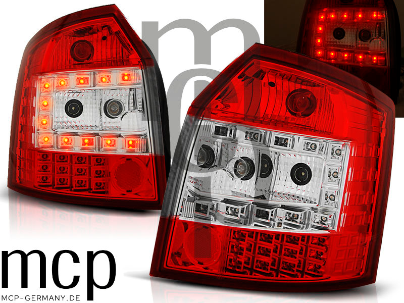 LED Rückleuchten Set für Audi A4 B6 (8E) Avant (10/00 bis 10/04) in Rot/Klar