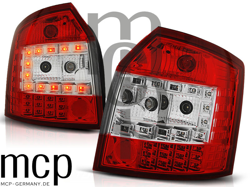 LED Rückleuchten Set für Audi A4 B6 (8E) Avant (10/00 bis 10/04) in Rot/Klar