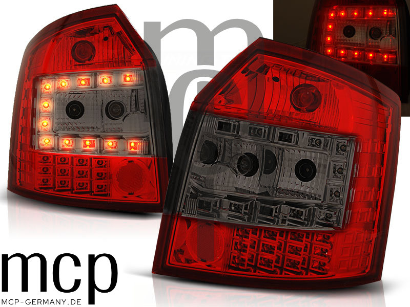 LED Rückleuchten Set für Audi A4 B6 (8E) Avant (10/00 bis 10/04) in Rot/Smoke