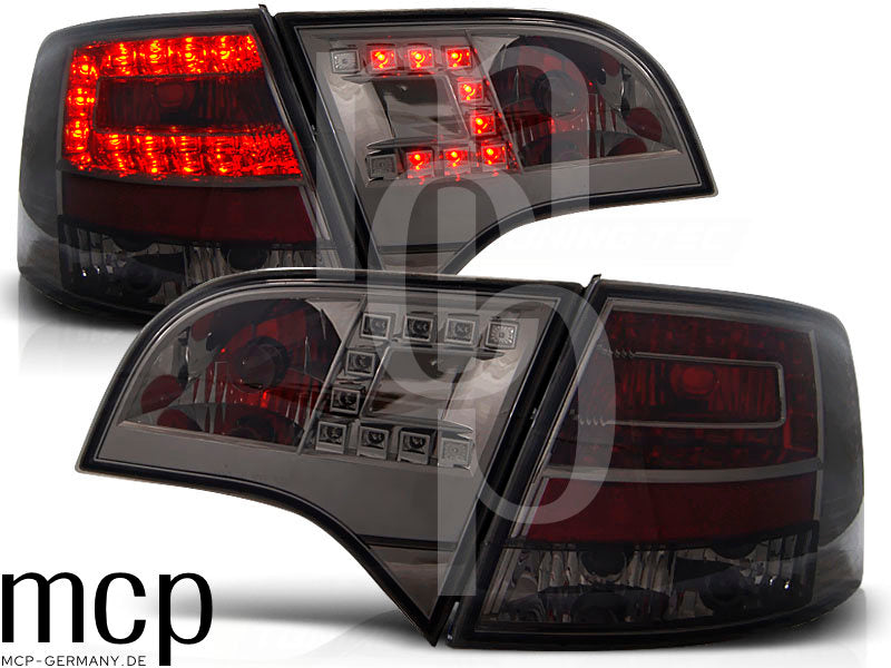 LED Rückleuchten Set für Audi A4 B7 (8E) Avant (11/04 bis 03/08) in Smoke