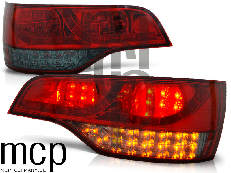 Voll LED Rückleuchten Set für Audi Q7 4L (09/05-03/09) in Rot/Smoke – Ansicht 2