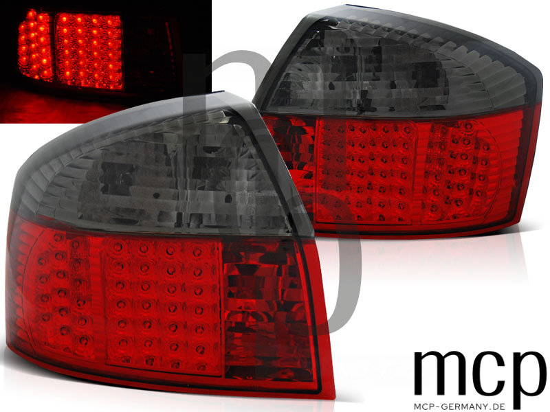 LED Rückleuchten Set für Audi A4 B6 (10/00-10/04) in Rot/Smoke