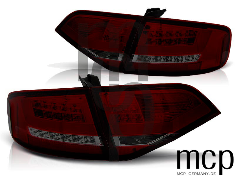 LED Lightbar Rückleuchten Set für Audi A4 B8 (12/07-10/11) in Rot/Smoke – Ansicht 2