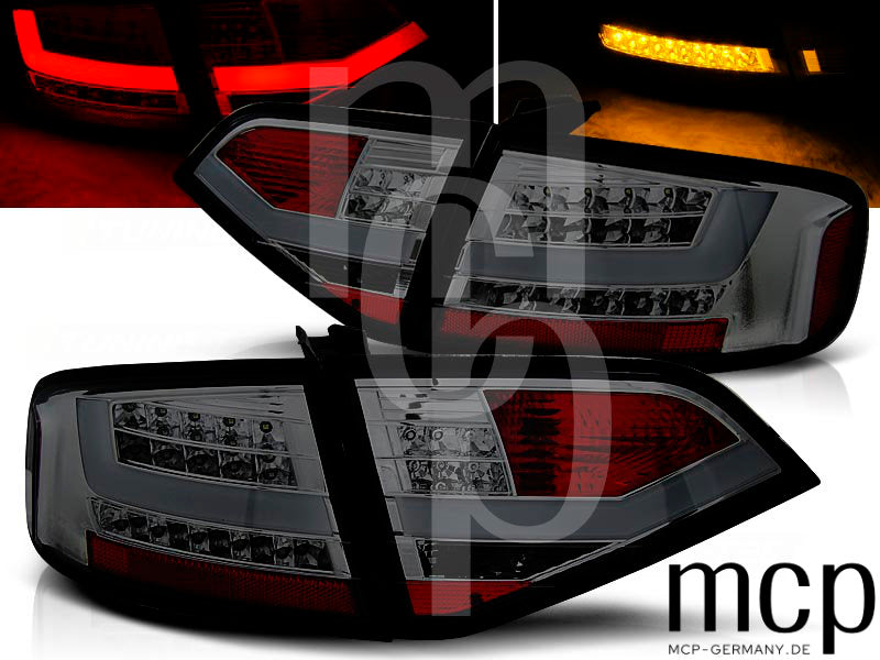 LED Lightbar Rückleuchten Set für Audi A4 B8 (12/07-10/11) in Smoke