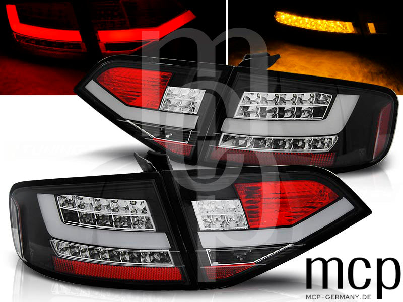 LED Lightbar Rückleuchten Set für Audi A4 B8 (12/07-10/11) in Schwarz