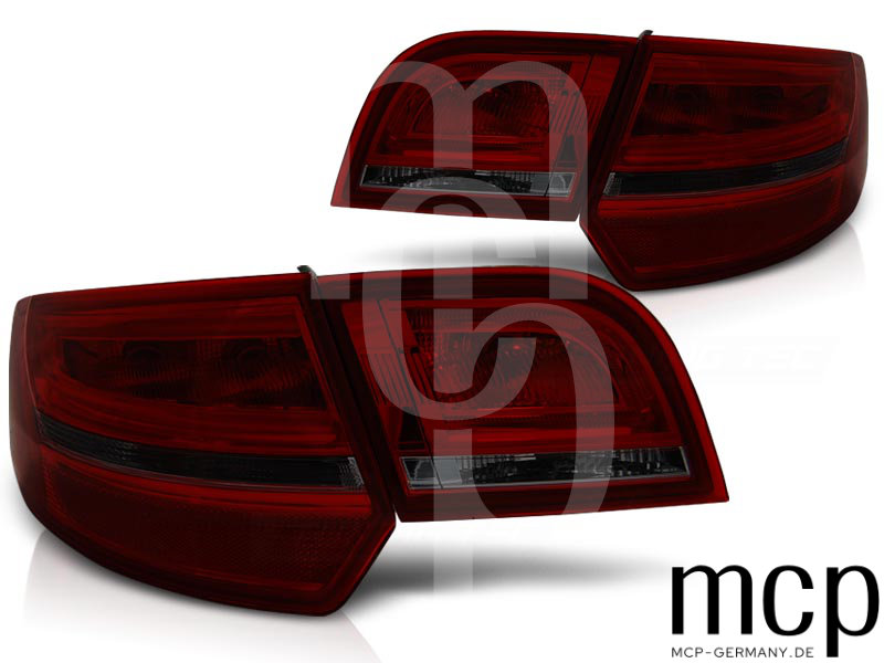 LED Lightbar Rückleuchten Set für Audi A3 8P Sportback (09/04 bis 10/08) in Rot/Smoke