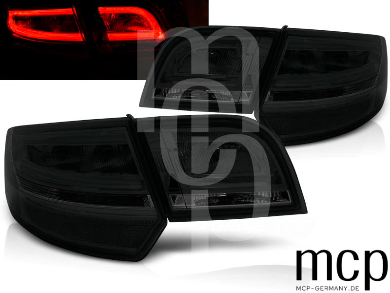 LED Lightbar Rückleuchten Set für Audi A3 8P Sportback (09/04 bis 10/08) in Smoke