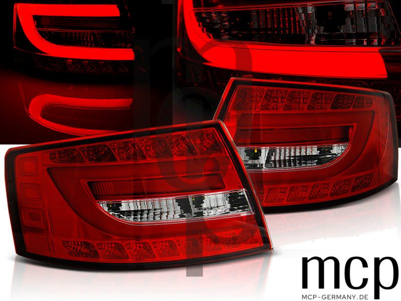 LED Rückleuchten Set für Audi A6 C6 4F (04/04-06/08) in Rot/Klar – Hauptansicht