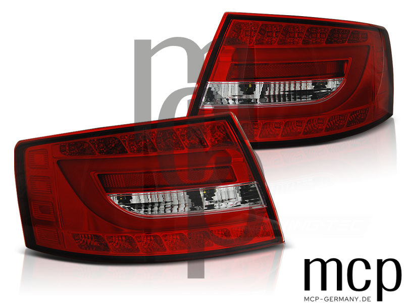 LED Rückleuchten Set für Audi A6 C6 4F (04/04-06/08) in Rot/Klar