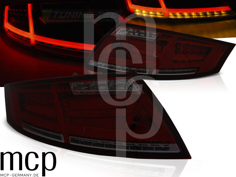 Voll LED Rückleuchten Set für Audi TT 8J Coupé, Cabrio und Roadster (06/06-12/14) in Rot/Smoke
