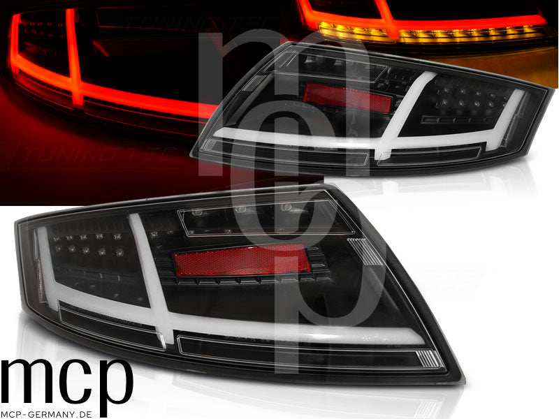 Voll LED Rückleuchten Set für Audi TT 8J Coupé, Cabrio und Roadster (06/06-12/14) in Schwarz