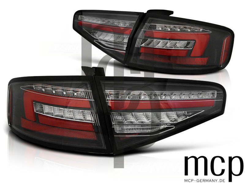 Voll LED Rückleuchten Set für Audi A4 B8 8K Limousine (11/11-08/15) in Schwarz