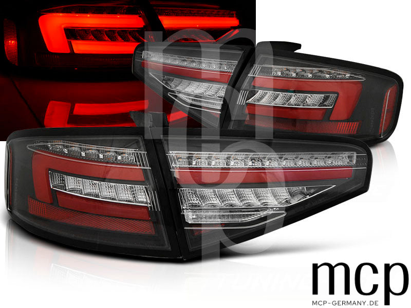 Voll LED Rückleuchten Set für Audi A4 B8 8K Limousine (11/11-08/15) in Schwarz