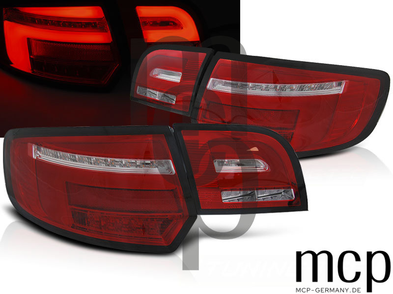 Voll LED Rückleuchten Set für Audi A3 8P Sportback (11/08-08/12) in Rot/Klar