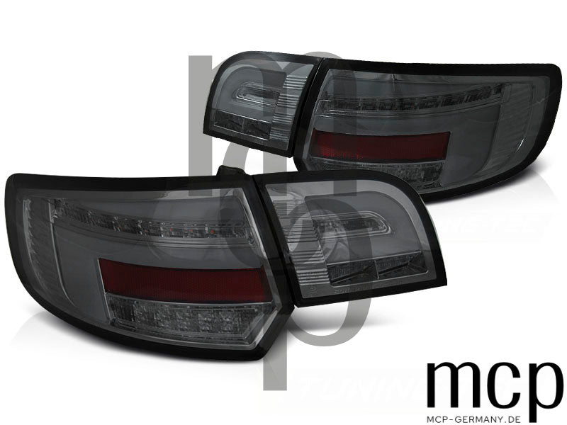 Voll LED Rückleuchten Set für Audi A3 8P Sportback (11/08-08/12) in Smoke/Chrom