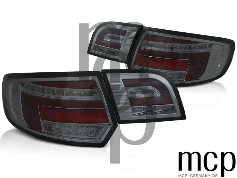 Voll LED Rückleuchten Set für Audi A3 8P Sportback (11/08-08/12) in Rot/Chrom