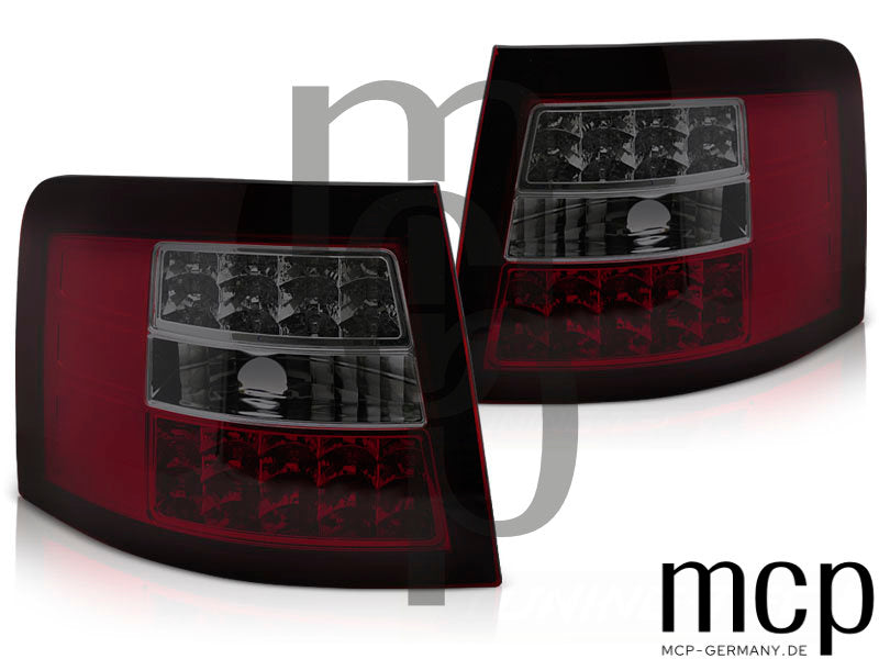 LED Rückleuchten Set für Audi A6 C5 Avant (04/97–12/04) Rot/Smoke