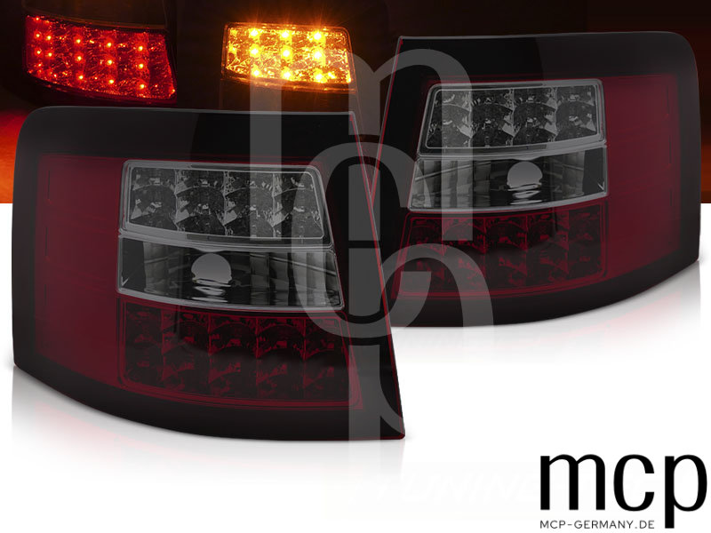 LED Rückleuchten Set für Audi A6 C5 Avant (04/97–12/04) Rot/Smoke