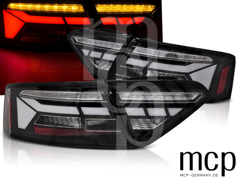 Voll LED Rückleuchten Set für Audi A5 12/11–06/16 in Schwarz/Klar