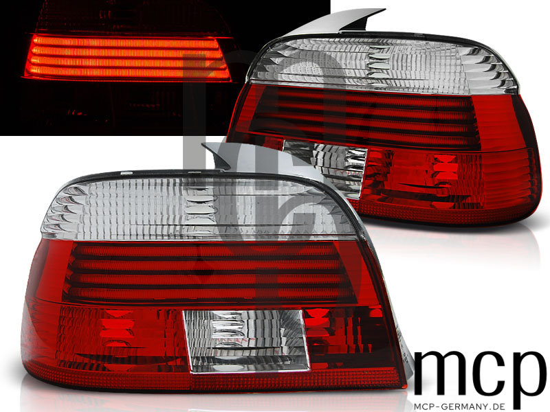 LED Rückleuchten Set für BMW 5er E39 Limousine (09/00 bis 06/03) in Rot/Klar