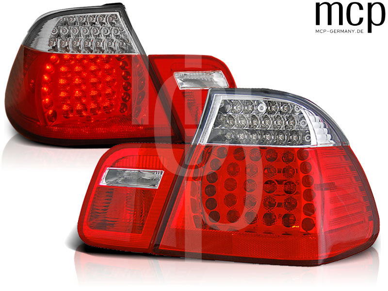 LED Rückleuchten Set für BMW 3er E46 Limousine (1998 bis 2001) in Rot/Klar