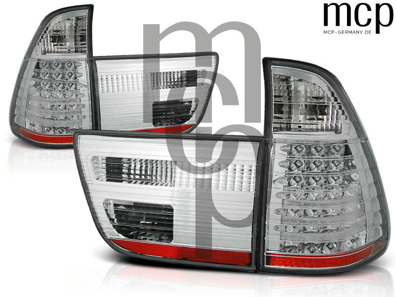 LED Rückleuchten Set für BMW X5 E53 (09/99 bis 10/03) in Chrom