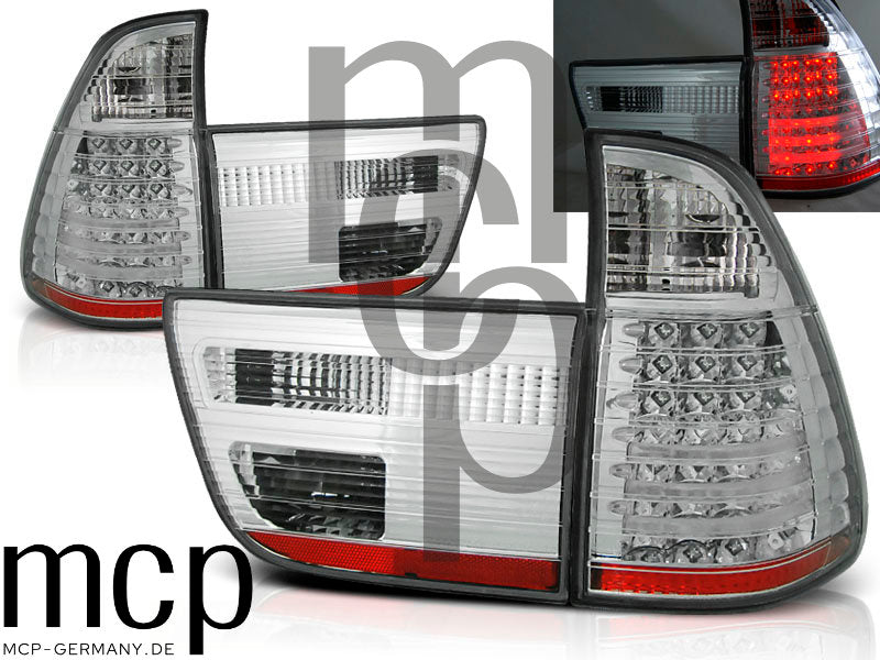 LED Rückleuchten Set für BMW X5 E53 (09/99 bis 10/03) in Chrom