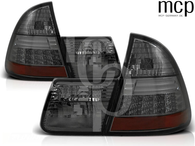 LED Rückleuchten Set für BMW 3er E46 Touring (10/99 bis 02/05) in Schwarz/Smoke