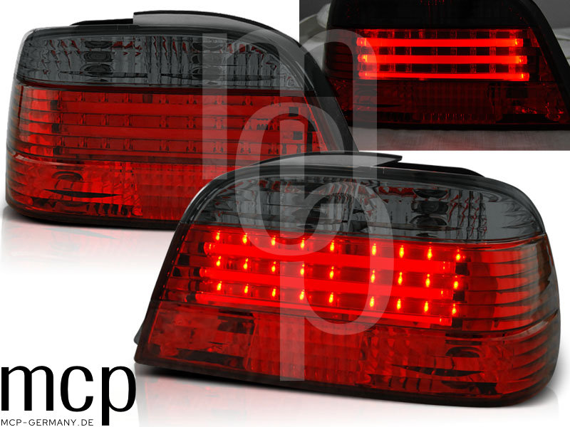 LED Rückleuchten Set für BMW 7er E38 (06/94-07/01) Rot/Smoke