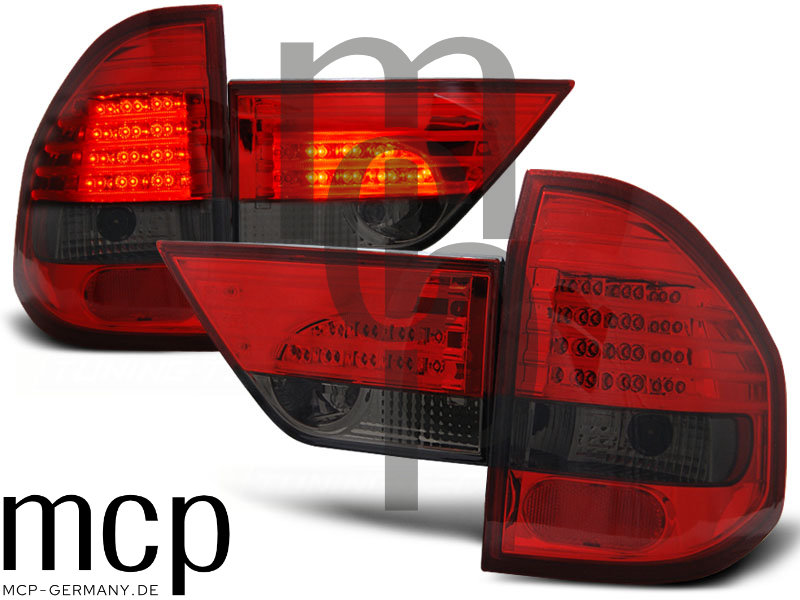 LED Rückleuchten Set für BMW X3 E83 (01/04 bis 09/06) in Rot/Smoke