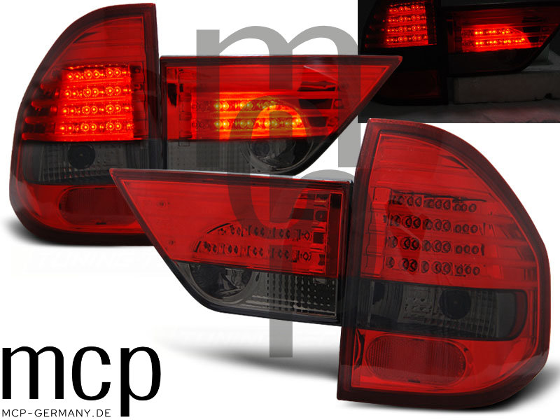 LED Rückleuchten Set für BMW X3 E83 (01/04 bis 09/06) in Rot/Smoke