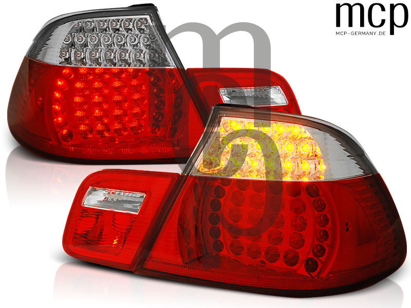 LED Rückleuchten Set für BMW 3er E46 Cabrio (04/1999 bis 03/2003) in Rot/Klar