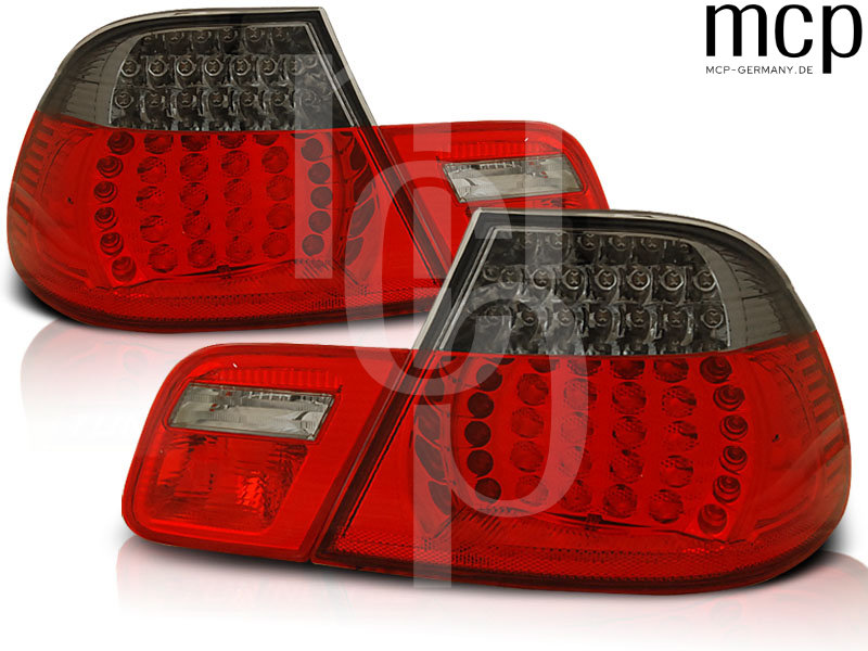 LED Rückleuchten Set für BMW 3er E46 Cabrio (04/1999 bis 03/2003) in Rot/Smoke